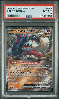 2024 Pokemon Paf En-paldean Fates 053 Great Tusk Ex PSA
