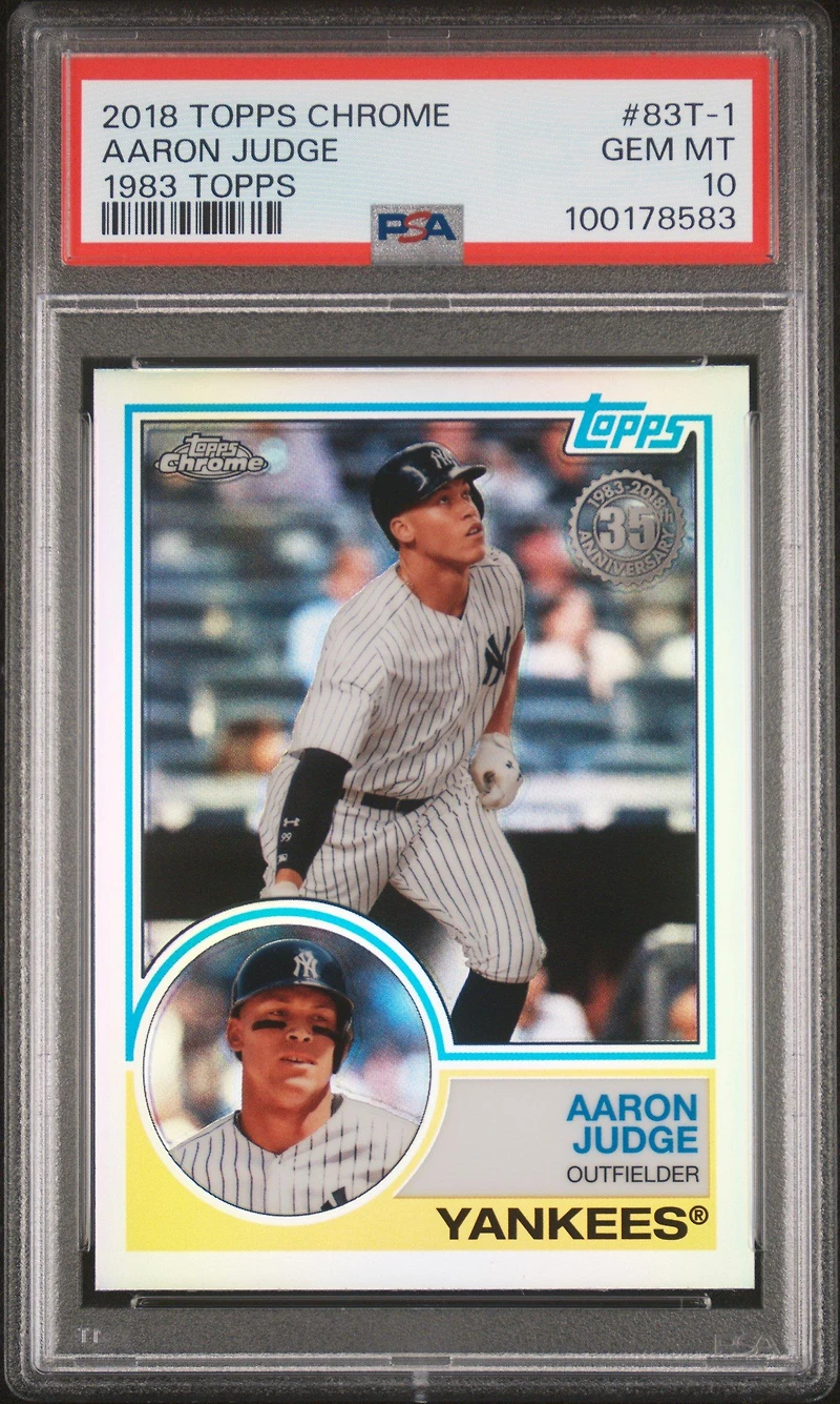 2018 Topps Chrome 1983 Topps 83t-1 Aaron Judge PSA 10