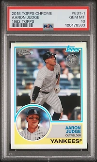 2018 Topps Chrome 1983 Topps 83t-1 Aaron Judge PSA 10