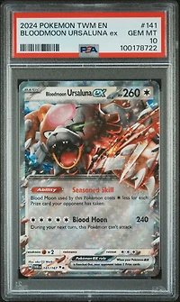 2024 Pokemon Twm En-twilight Masquerade Bloodmoon Ursaluna Ex PSA