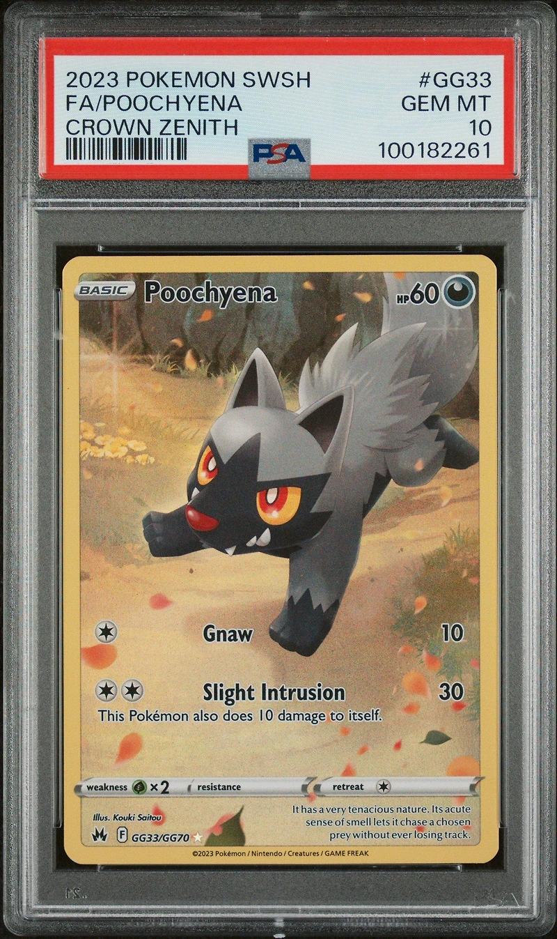 2023 Pokemon Sword And Shield Crown Zenith Gg33 Full Art/poochyena PSA