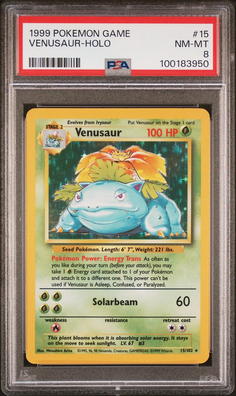 1999 Pokemon Game 15 Venusaur-holo PSA