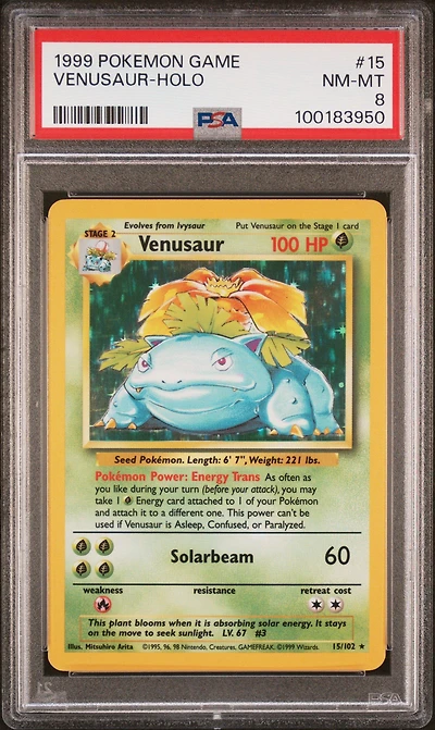 1999 Pokemon Game 15 Venusaur-holo PSA