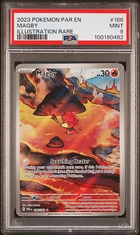 2023 Pokemon Par En-paradox Rift 186 Magby Illustration Rare PSA