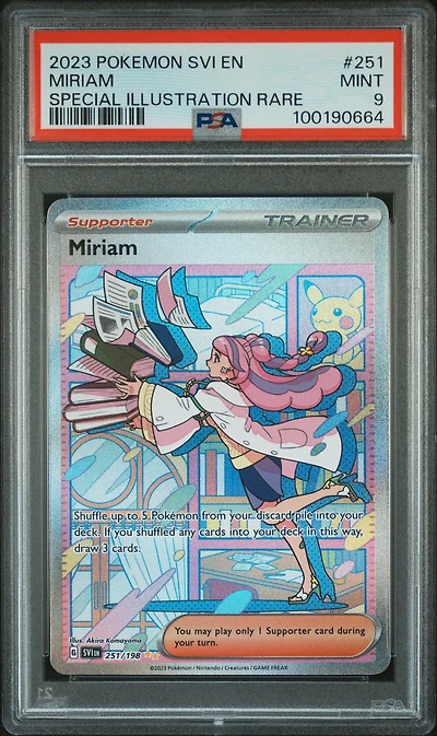 2023 Pokemon Svi En-scarlet & Violet 251 Miriam Special Illustration Rare PSA