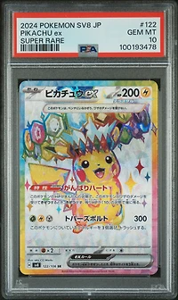 2024 Pokemon Japanese Sv8-super Electric Breaker 122 Pikachu Ex Super Rare PSA 10