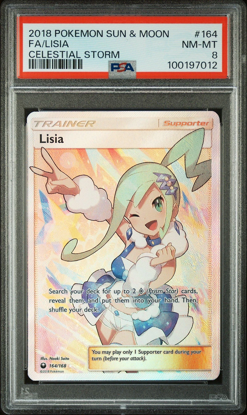 2018 Pokemon Sun & Moon Celestial Storm 164 Full Art/lisia PSA