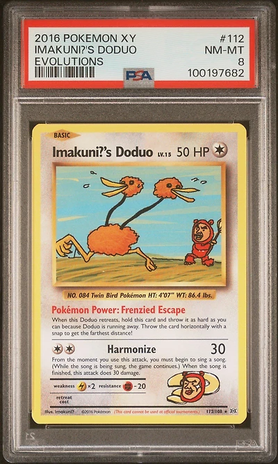 2016 Pokemon Xy Evolutions 112 Imakuni?'s Doduo PSA