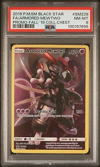 2019 Pokemon Sm Black Star Promo Sm228 Full Art/armored Mewtwo Fall 2019 Collector Chest PSA