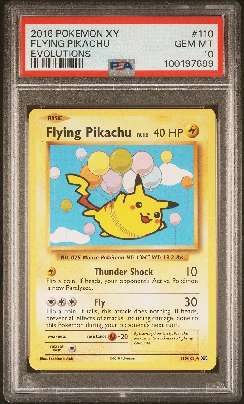 2016 Pokemon Xy Evolutions 110 Flying Pikachu PSA
