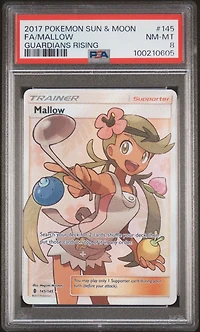 2017 Pokemon Sun & Moon Guardians Rising 145 Full Art/mallow PSA