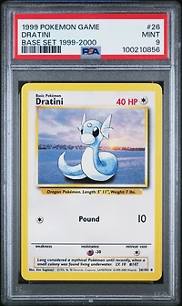 1999 Pokemon Game 26 Dratini Base Set 1999-2000 PSA 9