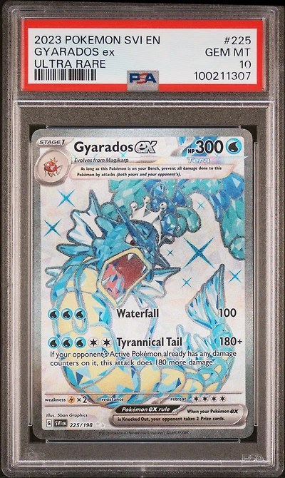 2023 Pokemon Svi En-scarlet & Violet 225 Gyarados Ex Ultra Rare PSA