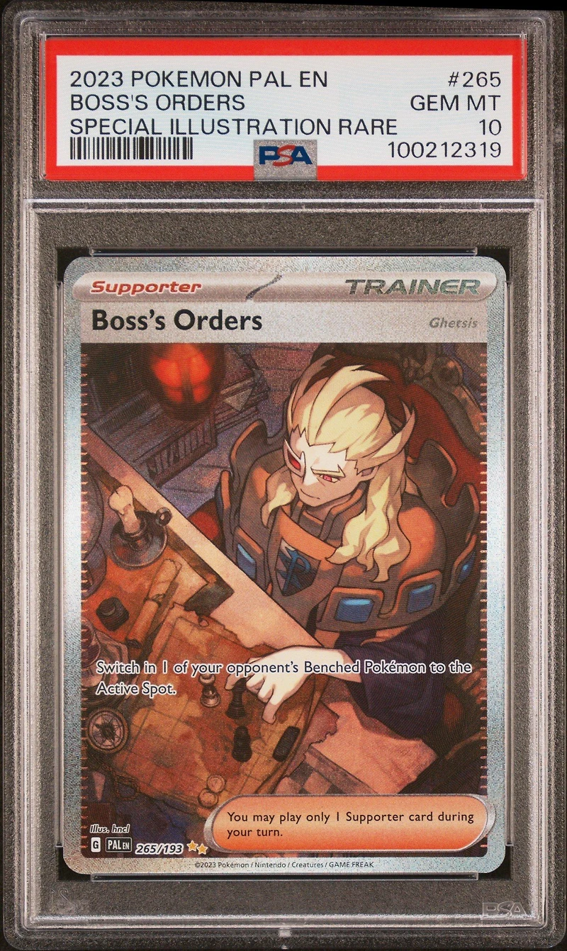 2023 Pokemon Pal En-paldea Evolved 265 Boss's Orders Special Illustration Rare PSA