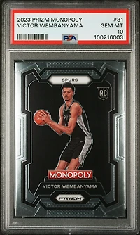 2023 Panini Prizm Monopoly 81 Victor Wembanyama PSA