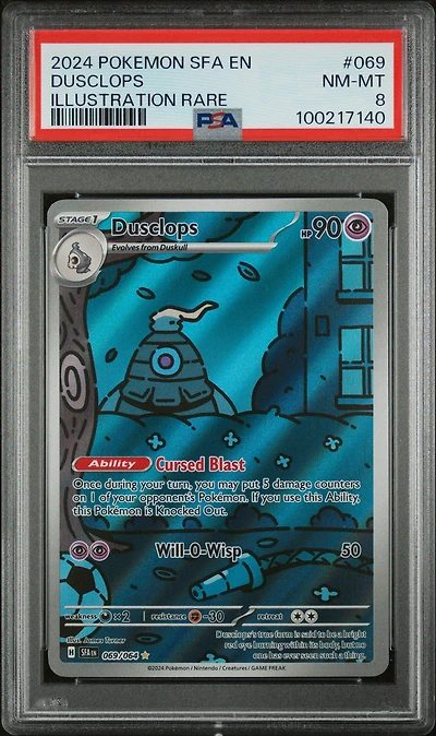 2024 Pokemon Sfa En-shrouded Fable 069 Dusclops Illustration Rare PSA