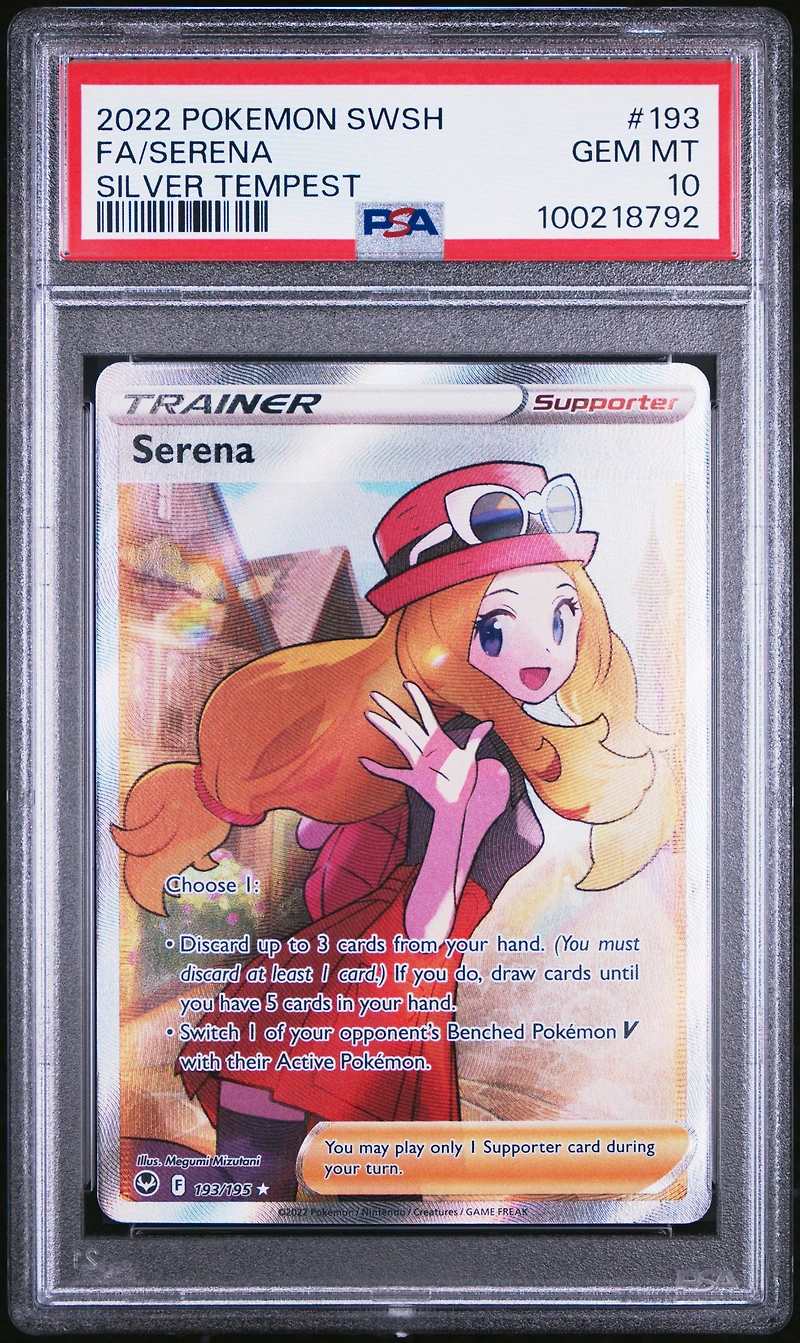 2022 Pokemon Sword & Shield Silver Tempest 193 Full Art/serena PSA