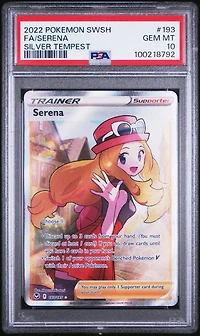 2022 Pokemon Sword & Shield Silver Tempest 193 Full Art/serena PSA