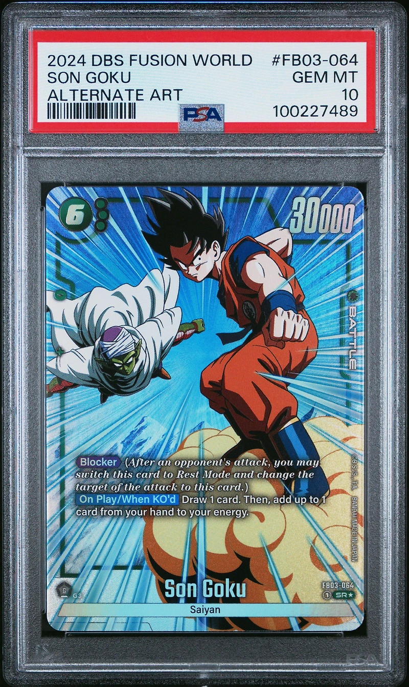 2024 Dragon Ball Super Card Game Fusion World Raging Roar Fb03-064 Son Goku Alternate Art PSA 10