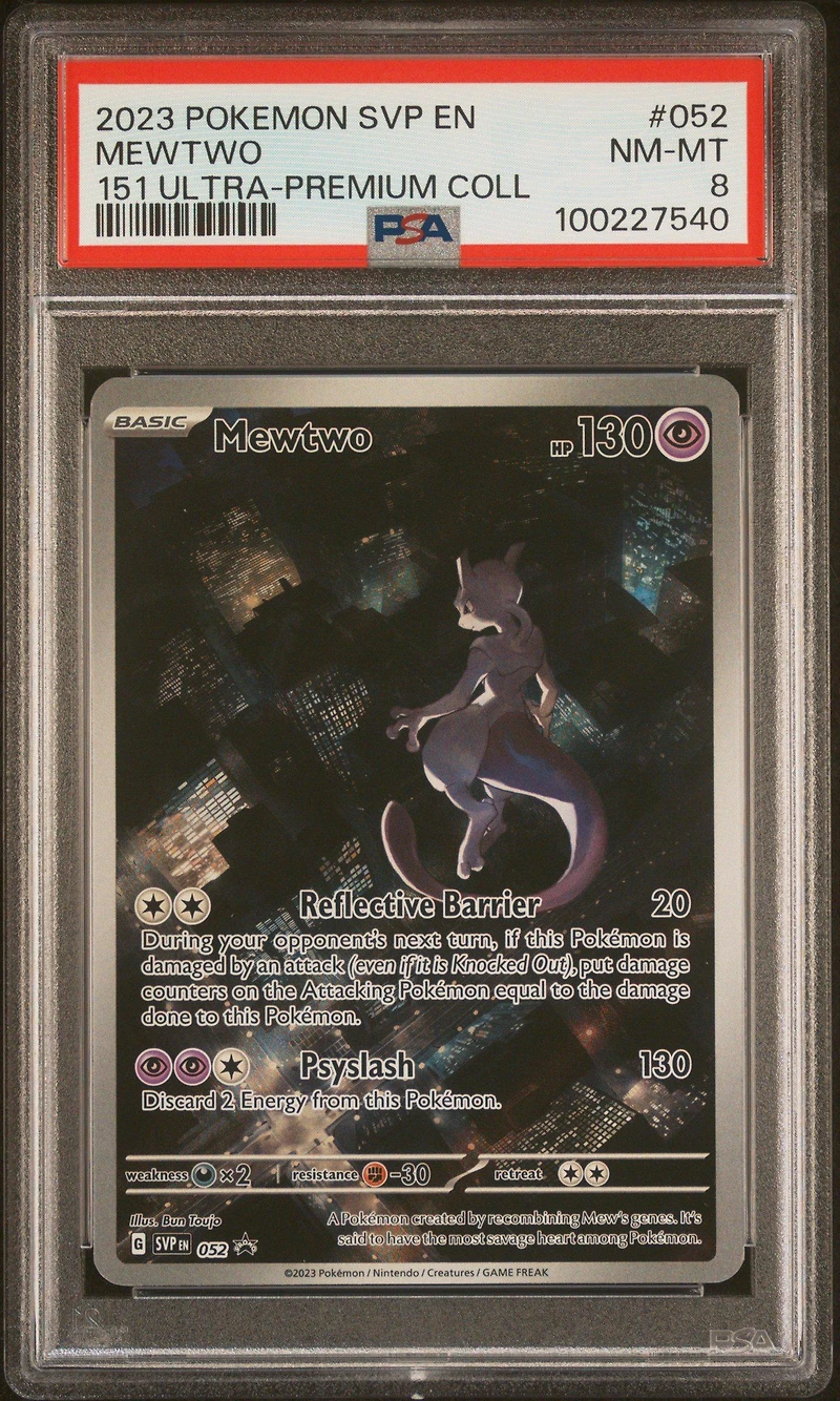 2023 Pokemon Svp En-sv Black Star Promo 052 Mewtwo 151 Ultra-premium Collection PSA