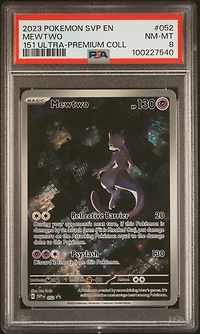 2023 Pokemon Svp En-sv Black Star Promo 052 Mewtwo 151 Ultra-premium Collection PSA