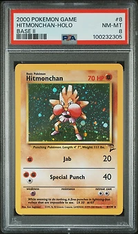 2000 Pokemon Game Base Ii 8 Hitmonchan-holo PSA 8