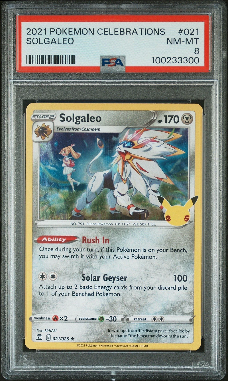 2021 Pokemon Celebrations 021 Solgaleo PSA