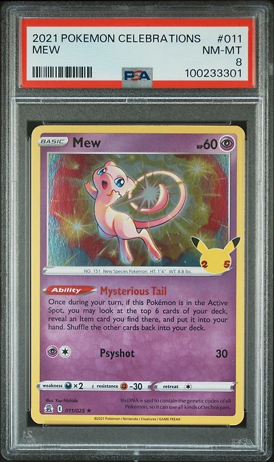 2021 Pokemon Celebrations 011 Mew PSA