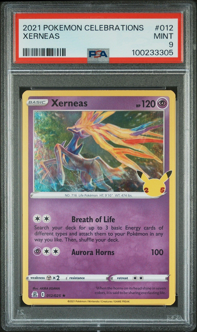 2021 Pokemon Celebrations 012 Xerneas PSA