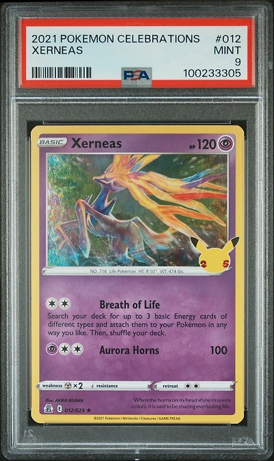 2021 Pokemon Celebrations 012 Xerneas PSA