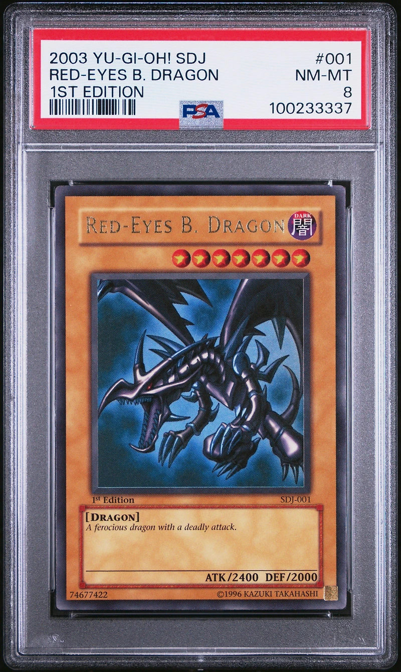 2003 Yu-gi-oh! Starter Deck: Joey 001 Red-eyes B. Dragon 1st Edition PSA