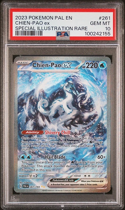 2023 Pokemon Pal En-paldea Evolved 261 Chien-pao Ex Special Illustration Rare PSA