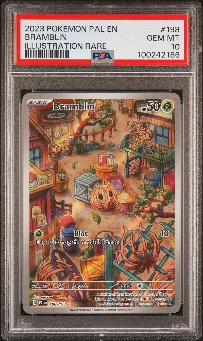 2023 Pokemon Pal En-paldea Evolved 198 Bramblin Illustration Rare PSA