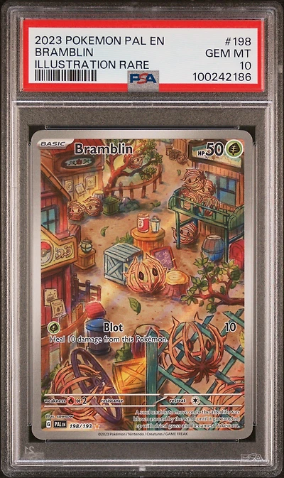 2023 Pokemon Pal En-paldea Evolved 198 Bramblin Illustration Rare PSA