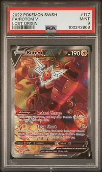 2022 Pokemon Sword & Shield Lost Origin 177 Full Art/rotom V PSA