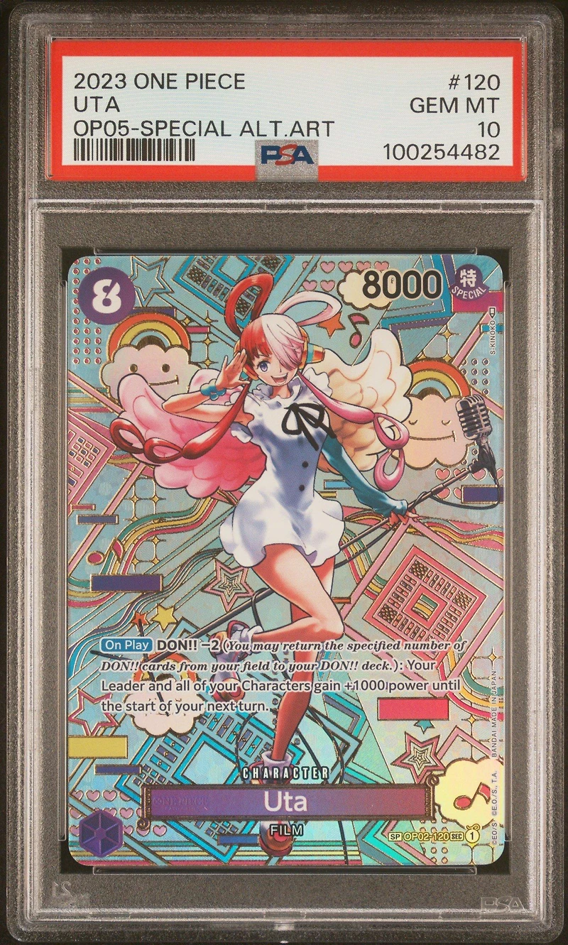 2023 One Piece Op05-awakening Of The New Era 120 Uta Special Alternate Art PSA 10
