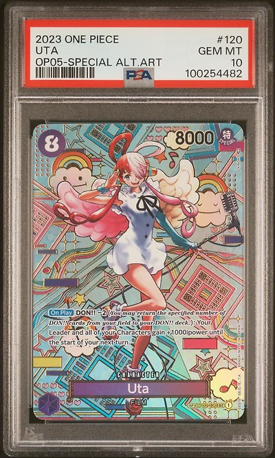 2023 One Piece Op05-awakening Of The New Era 120 Uta Special Alternate Art PSA 10