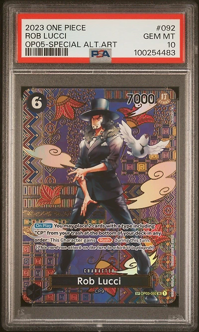 2023 One Piece Awakening Of The New Era 092 Rob Lucci Special Alternate Art PSA 10