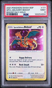 2021 Pokemon Swsh Black Star Promo 177 Special Delivery Bidoof-holo Bidoof Day PSA
