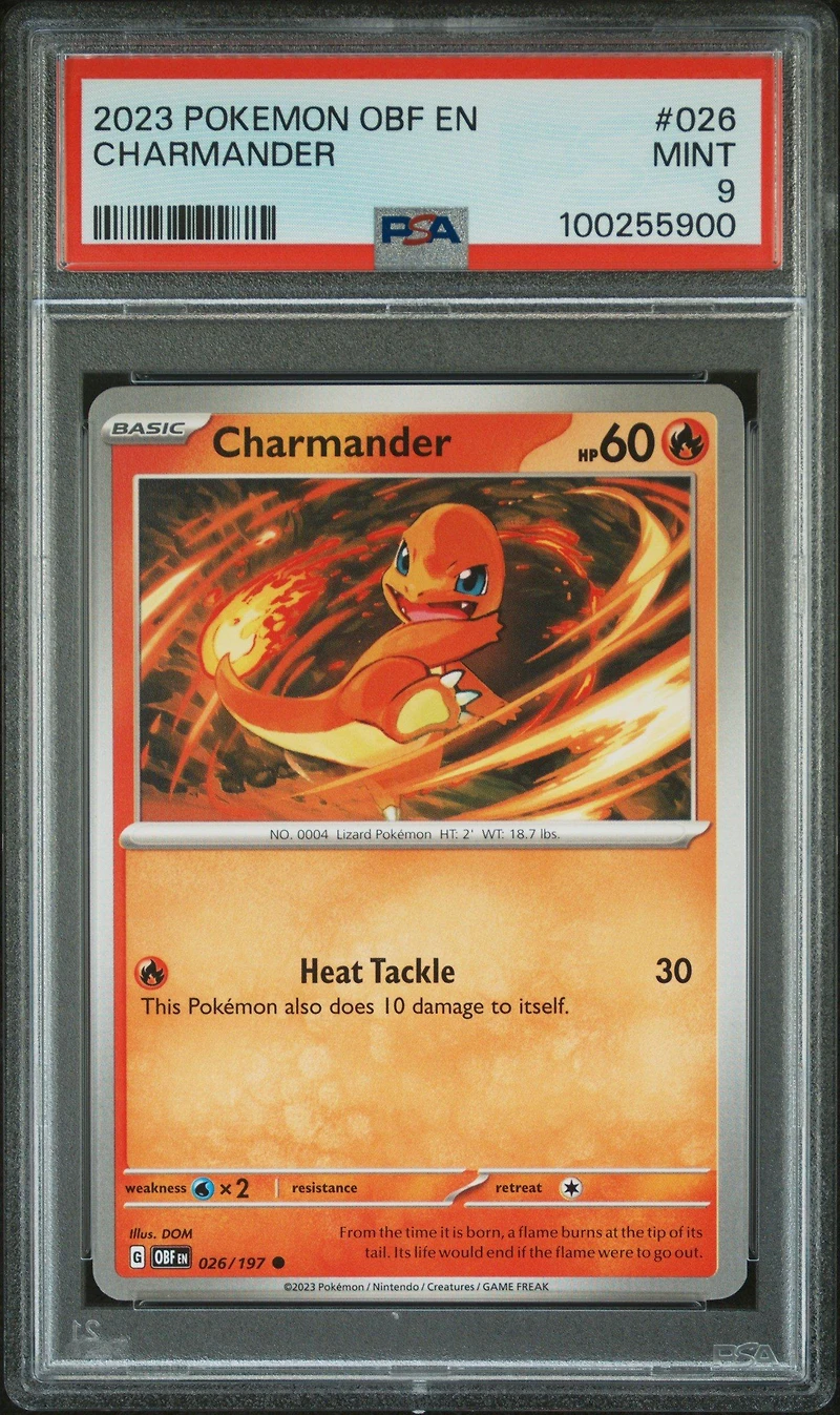 2023 Pokemon Obf En-obsidian Flames 026 Charmander PSA