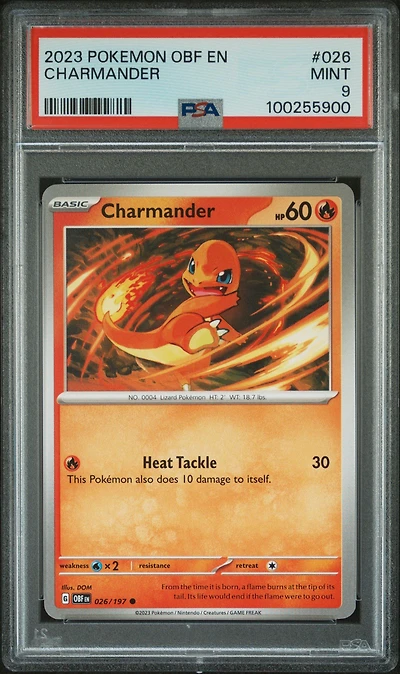 2023 Pokemon Obf En-obsidian Flames 026 Charmander PSA