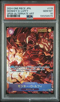 2024 One Piece Japanese Emperors In The New World Monkey D. Luffy Alternate Art PSA 10