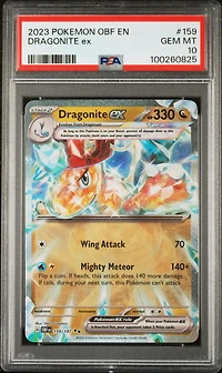 2023 Pokemon Obf En-obsidian Flames 159 Dragonite Ex PSA