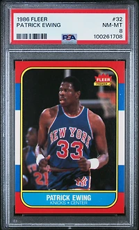 1986 Fleer 32 Patrick Ewing PSA