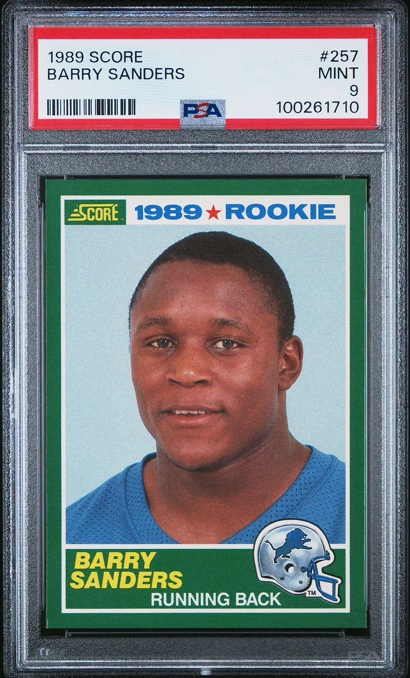 1989 Score 257 Barry Sanders PSA
