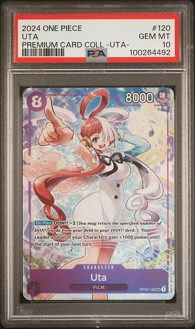 2024 One Piece Premium Card Collection -uta- 120 Uta PSA 10