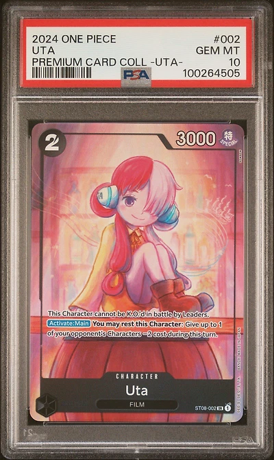 2024 One Piece Premium Card Collection -uta- 002 Uta PSA 10
