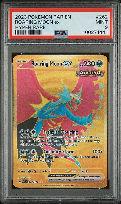 2023 Pokemon Par En-paradox Rift 262 Roaring Moon Ex Hyper Rare PSA