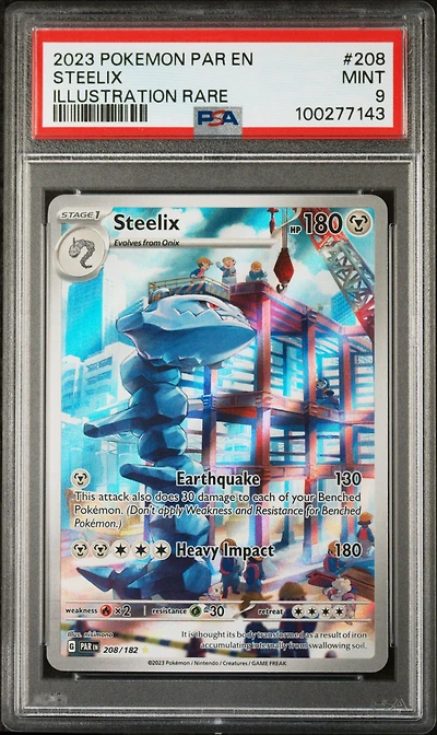 2023 Pokemon Par En-paradox Rift 208 Steelix Illustration Rare PSA