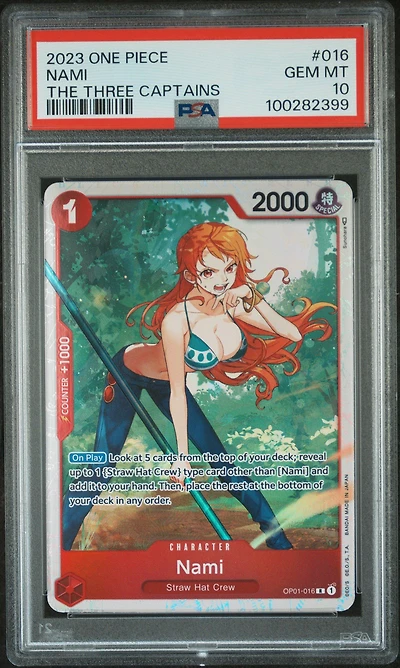 2023 One Piece Ultra Deck St10-the Three Captains 016 Nami PSA 10
